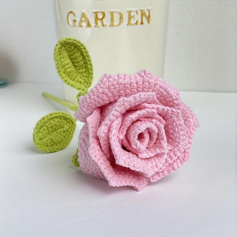 Artificial Crochet Flower Bouquet Handmade Woven Carnation - Temu