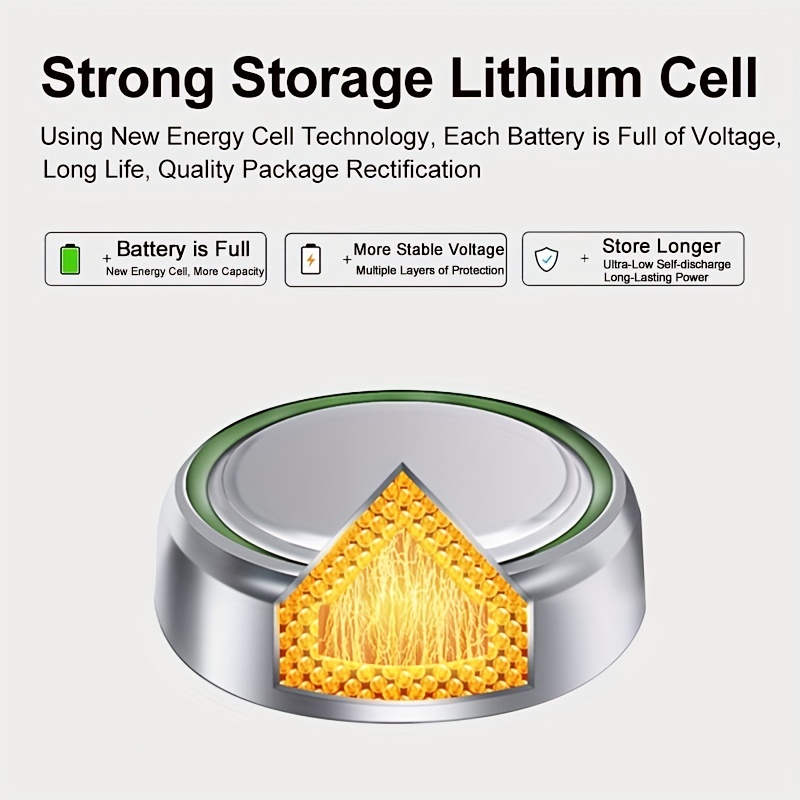 10Pcs AG4 LR626,377,G4 Button Coin Shaped Cell Battery 1.55V