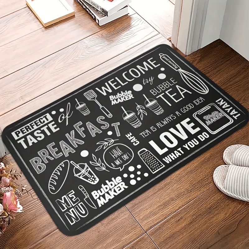 Entrance Porch Door Mat Bedroom Bathroom Non-slip Carpet Special-shaped  Imitation Cashmere Creative Letter Floor Mat Bedside Mat