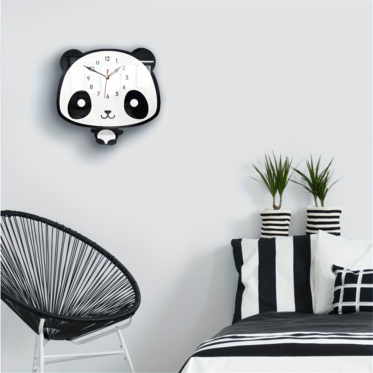 Reloj De Pared Creativo Moderno De Dibujos Animados Reloj De Acrílico  National Treasure Panda Lindo Reloj De Pared Minimalista Para El Hogar  Decoración De La Habitación De Los Niños : : Hogar