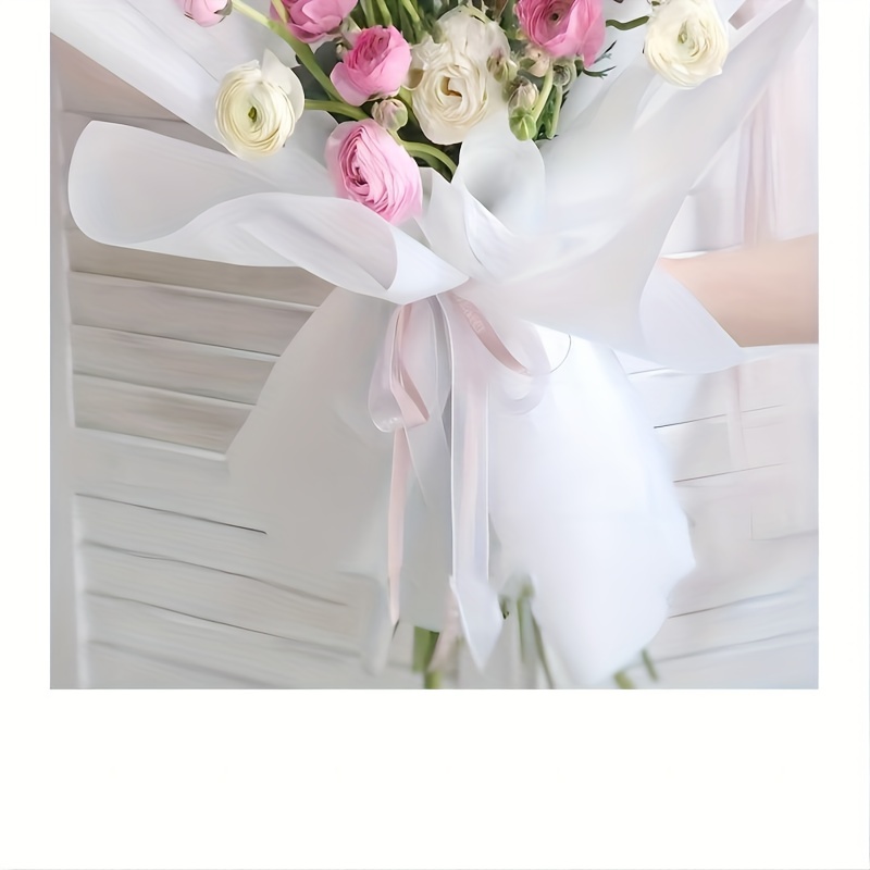Korean Plain Paper Flower Bouquet Wrapping Paper Korean - Temu