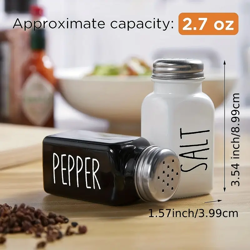 Stainless Steel Salt And Pepper Shakers Set, Spice Dispenser