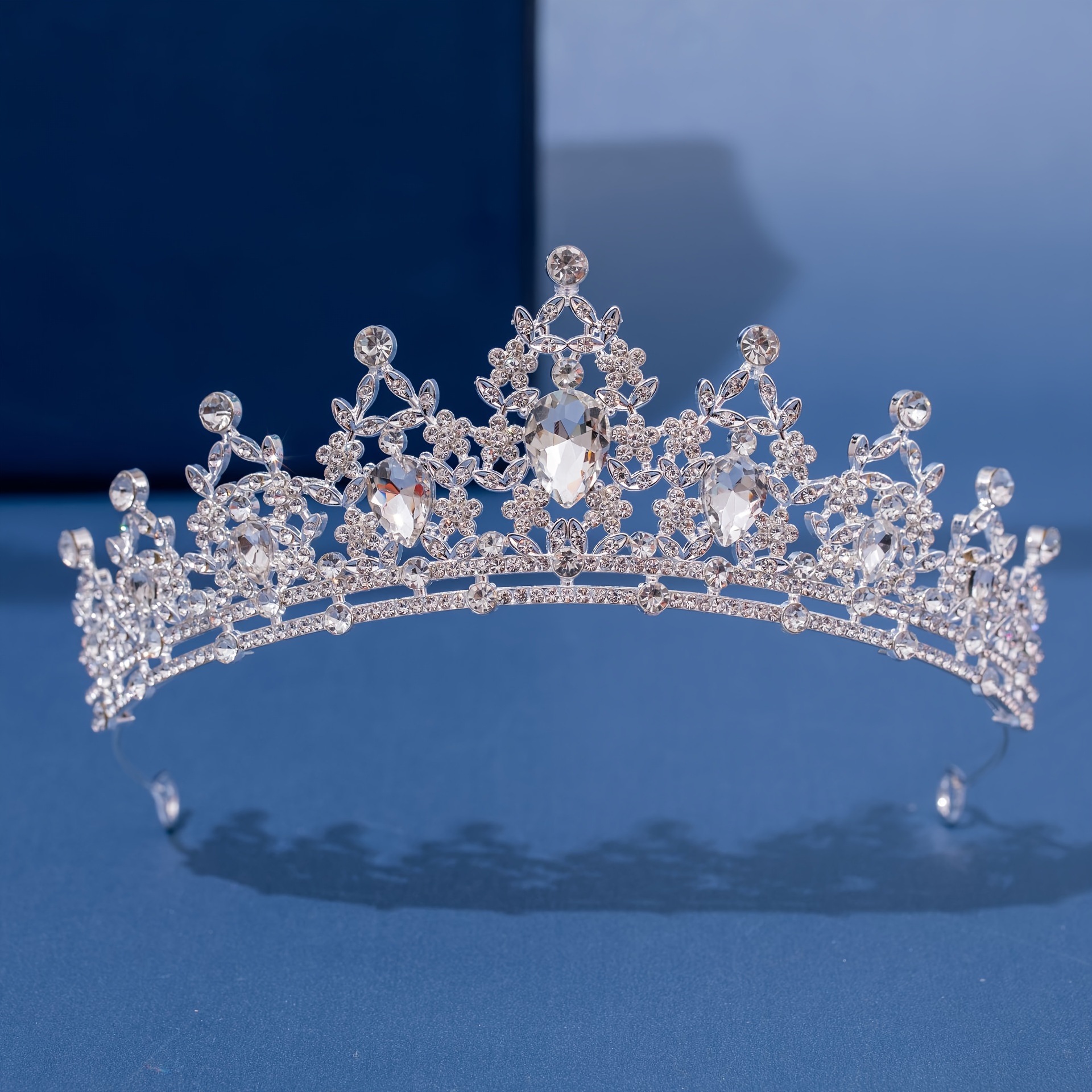 Krone Tiara Blau Silber in Thüringen - Waltershausen