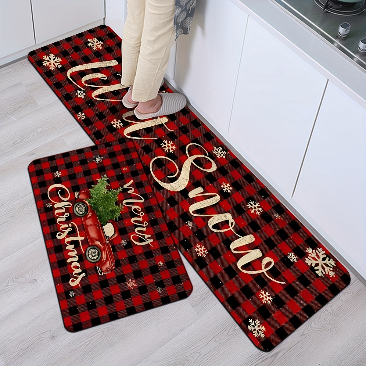 Christmas Kitchen Mat, Cushioned Anti-fatigue Kitchen Rug, Waterproof  Non-slip Kitchen Mats And Rugs, Heavy Duty Ergonomic Comfort Foam Rug For  Kitchen, Floor Home, Bath,office, Sink, Laundry - Temu