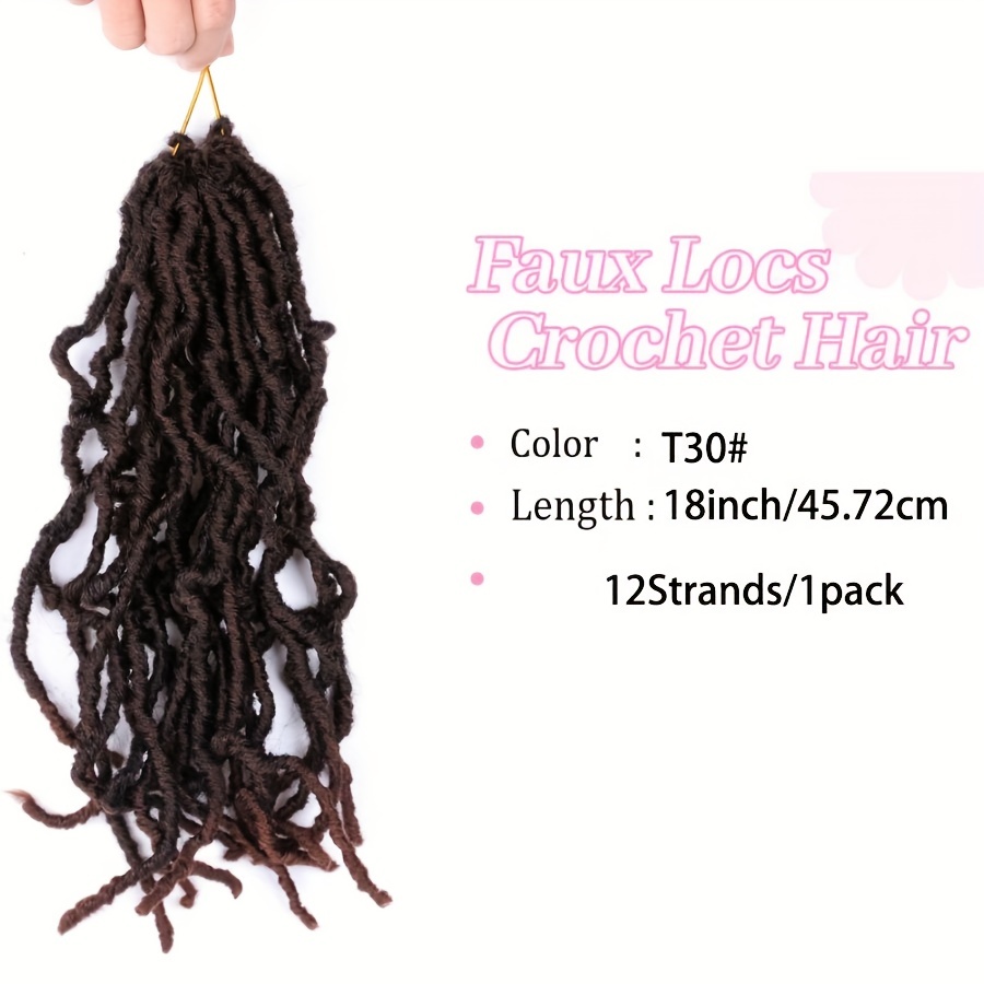 New Soft Faux Locs Crochet Hair Extensions Pre looped Soft - Temu