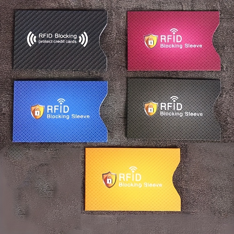 2/5pcs Aluminum Anti Rfid Blocking Reader Card Holder Wallet Metal Card Holder Travel Protection Metal Cardholder Wallet For Card Holder