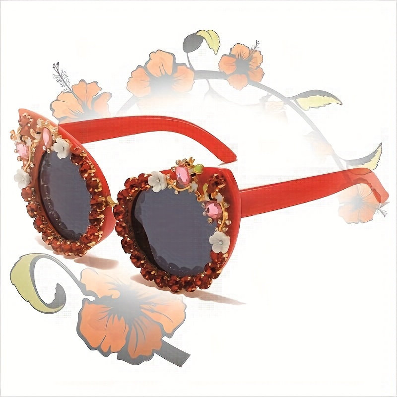 Elegant Exquisite Cat Eye Frame Sunglasses Inlaid - Temu Canada