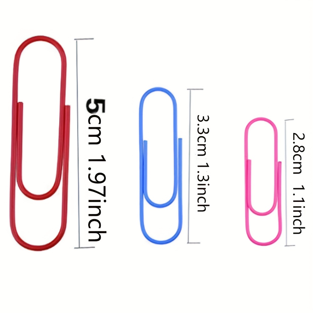 Color Pack Paper Clips, Multi-size Paper Clips In Bulk, Office Supplies  Paper Clips, File Storage Paper, Back To School, School Supplies, Kawaii  Stationery, Colors For School, Stationery, Back To School - Temu