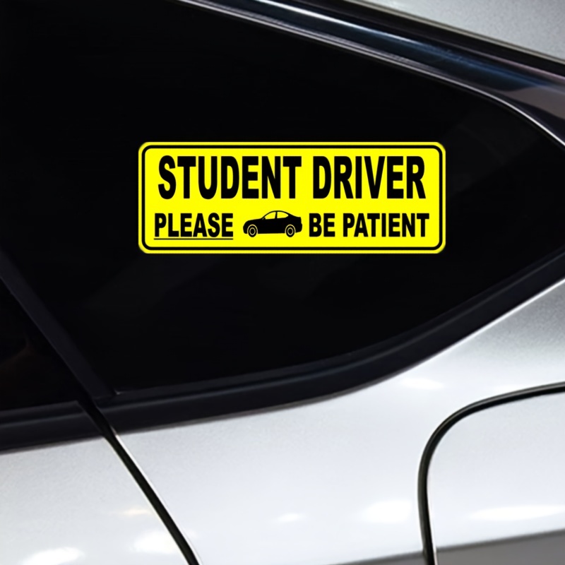 1pc Please Be Patient Student Driver Sticker Novice Driver - Temu Germany