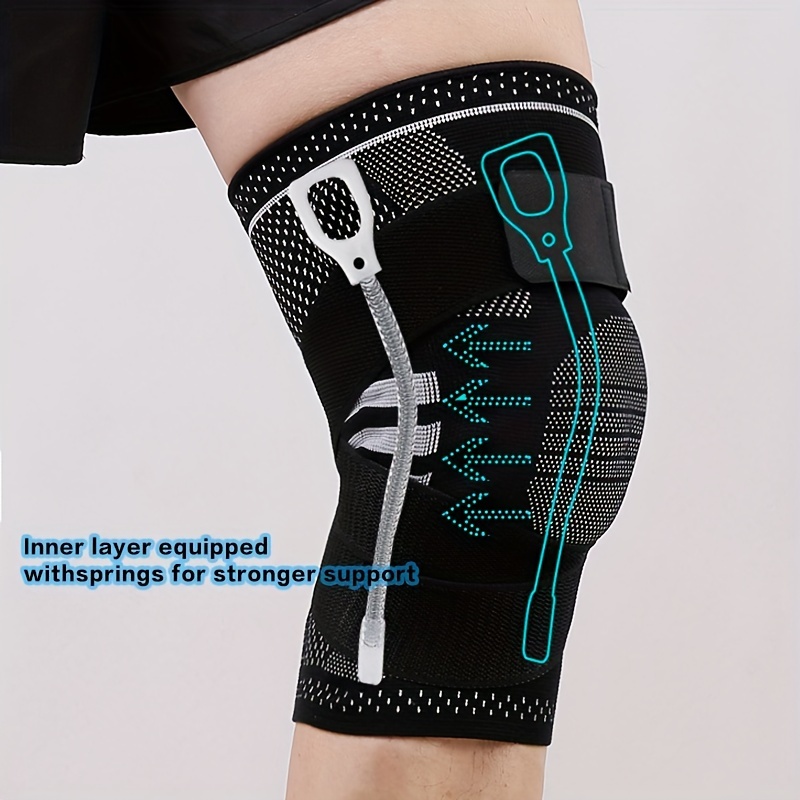 Rodillera DiiKoo con estabilizadores laterales, de compresión, con funda,  almohadillas de gel de rótula y correas, protector de rodilla de grado