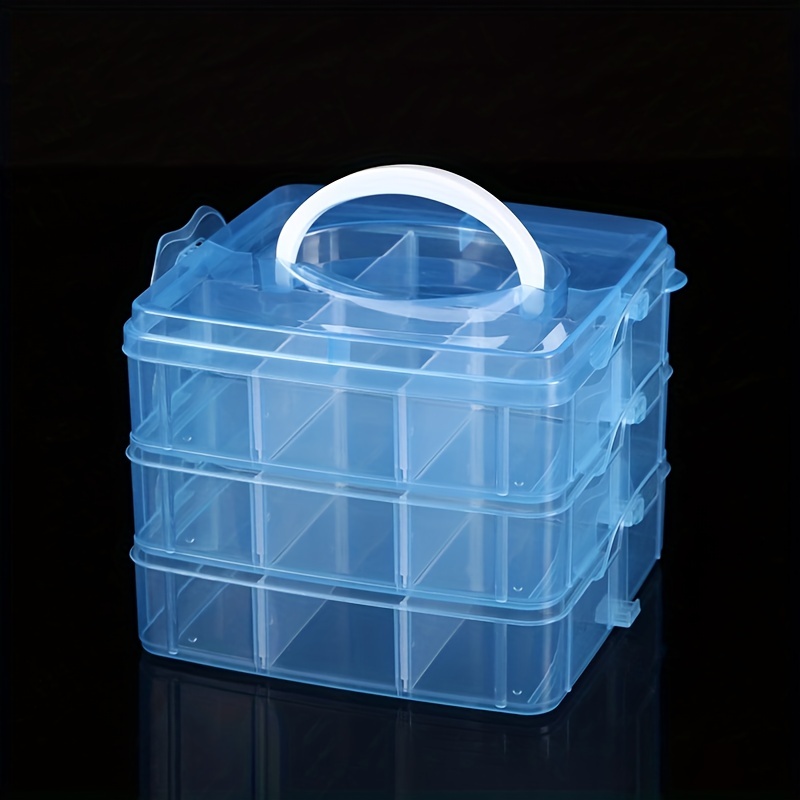Clear Craft & Sewing Supplies Storage Box, Arts & Crafts Container  Organizer Box