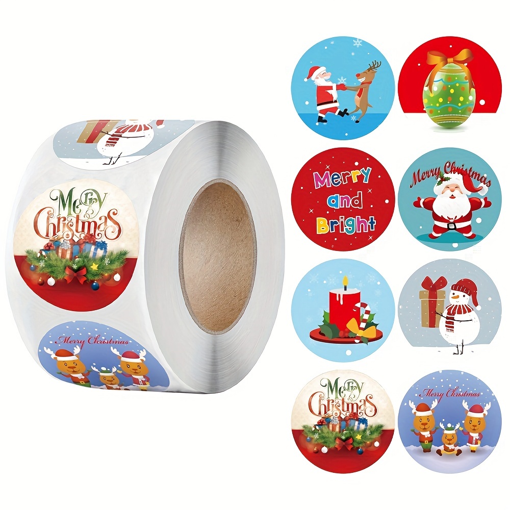 Christmas Thank you Stickers Circular Thank you Label - Temu