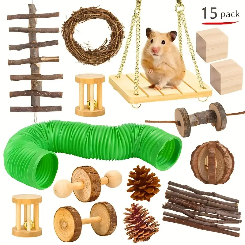 Natural Wooden Hamster Chew Toys And