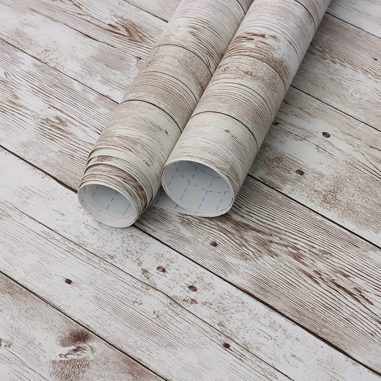 Wood Grain Wallpaper Peel and Stick Floor Tile Contact Paper Self