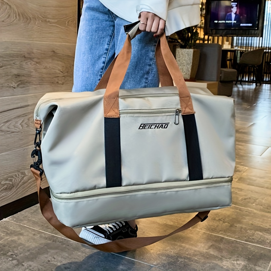 BAGSMART - Bolsa de lona de viaje para mujer, bolsa de mano grande con  compartimento para laptop, bolsa de zapatos, Rosado, Bolsa de viaje