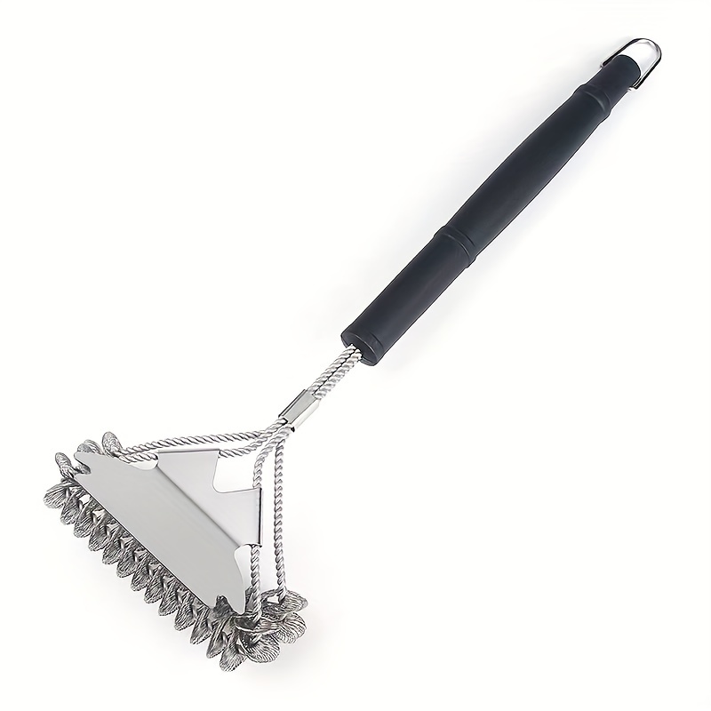 Heavy Duty Stainless Steel BBQ Bristle Free Grill Brush with Scraper