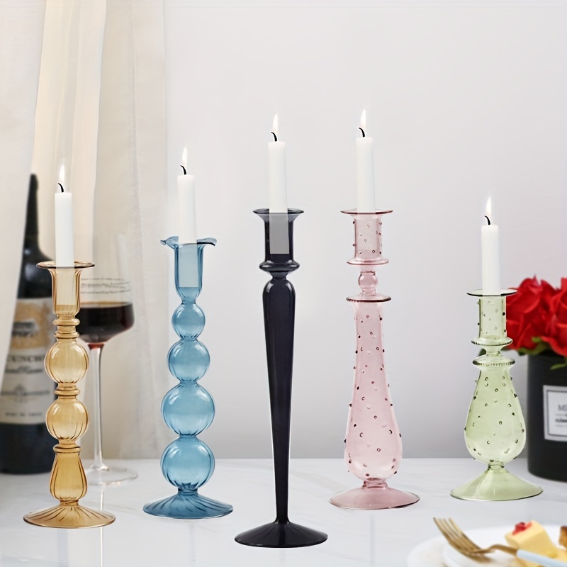 Creative Glass Candlestick Home Decoration French European - Temu