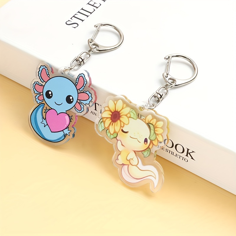 Adorable Kawaii Clip-on Axolotl Charm with Lobster Claw Clasp for Name  Badge ID Card, Keychain and Zipper Pulls, Cute Gift - AliExpress