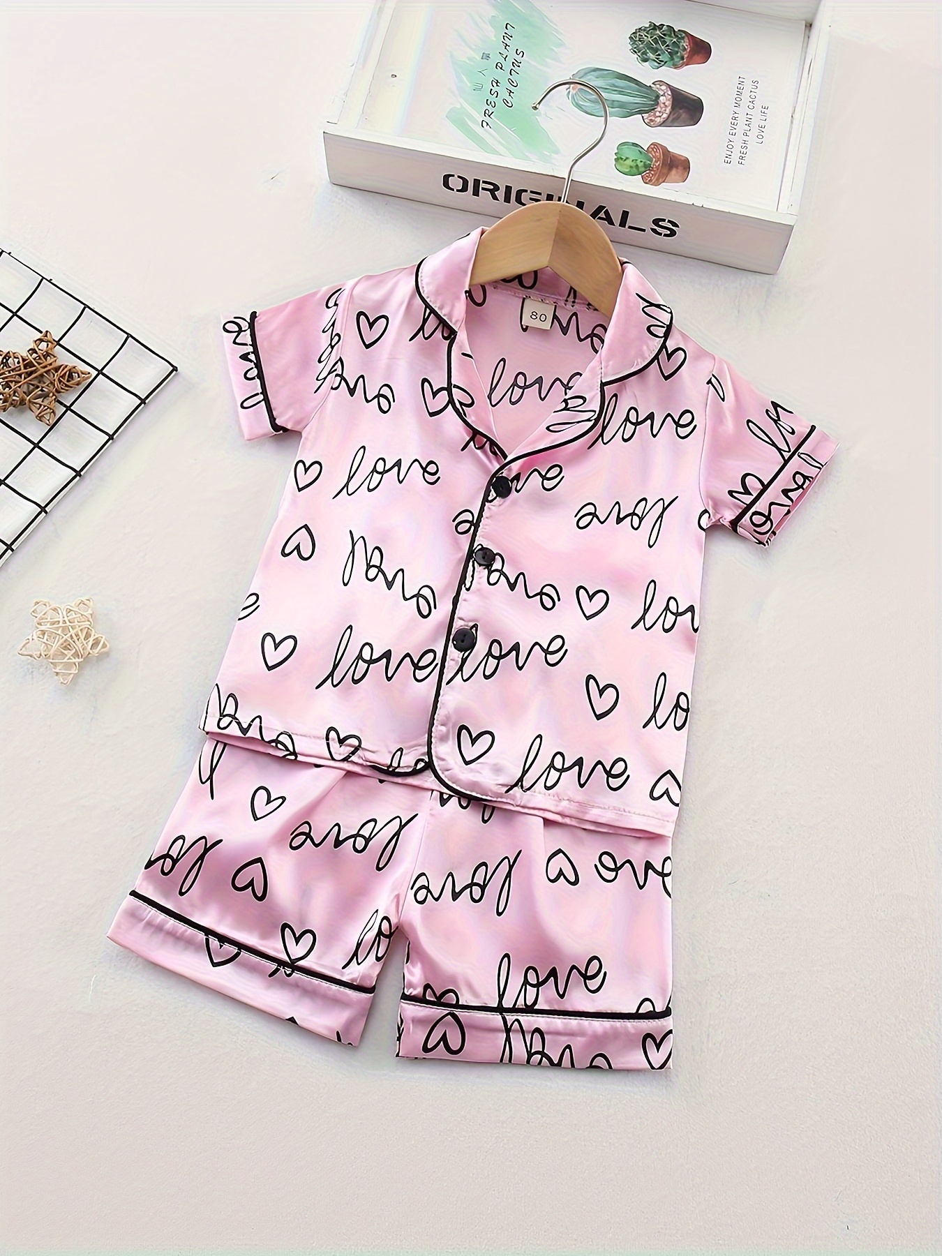 Toddler Girls Pajama Sets Full Cow Print Lapel Front Buckle - Temu