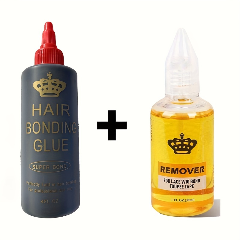 Wig Install Kit Wig Glue 1.34OZ, Waterproof Lace Front Wig Glue For Wigs  With Tools And Hair Wax Stick (Wig Glue/Wig Glue Remover/Hair Wax Stick/Edge