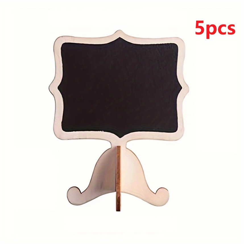 Mini Rectangle Chalkboards Black Board With Stand Message - Temu