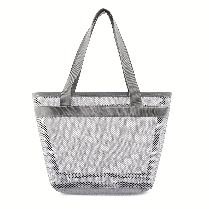 Mesh Clear Toiletry Bag Lightweight Portable Storage Beach Bag