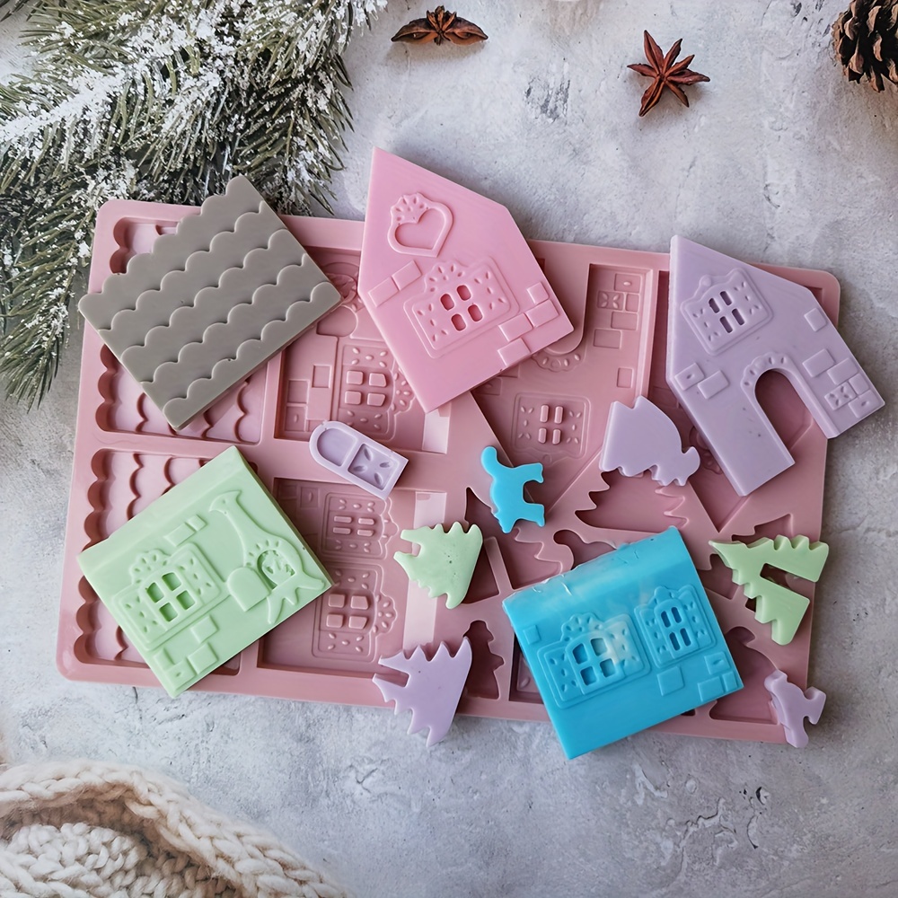 Christmas Silicone Cake Molds 6 Cavity Gingerbread House - Temu