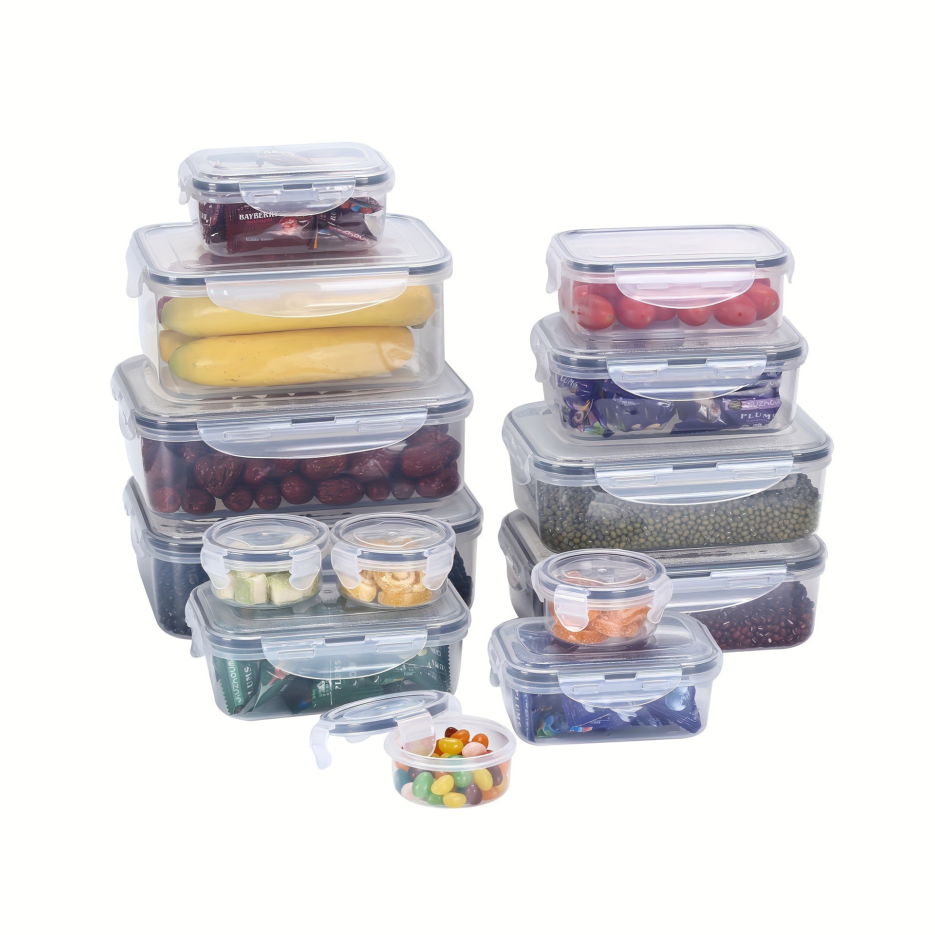 8 Pack Glass Food Storage Containers with Lids, Vtopmart Glass Meal Pr