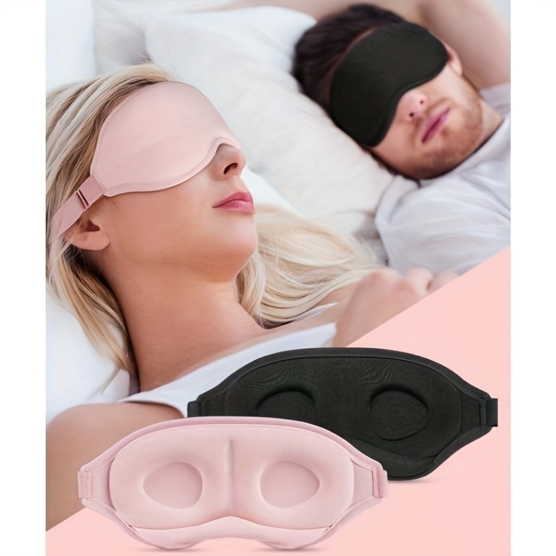 

New 3d Stereo Sponge Eye Mask Simple Light-shielding Male And Female Eye Mask Nose Support Eye Mask Sleep Eye Mask Travel Essentials