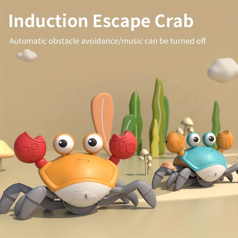 Jouet pour bébé en forme de crabe marchant avec musique et lumière
