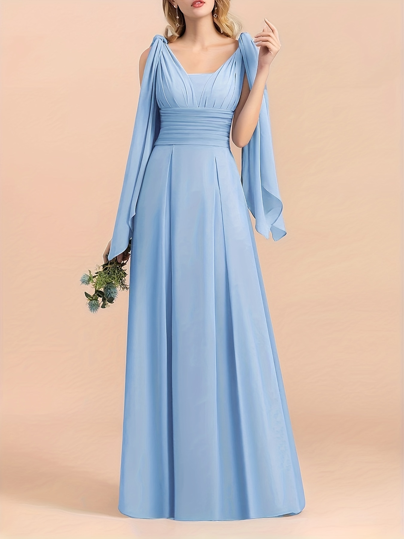 Plus Size Elegant Wedding Dress Women's Plus Deep V neck - Temu Canada