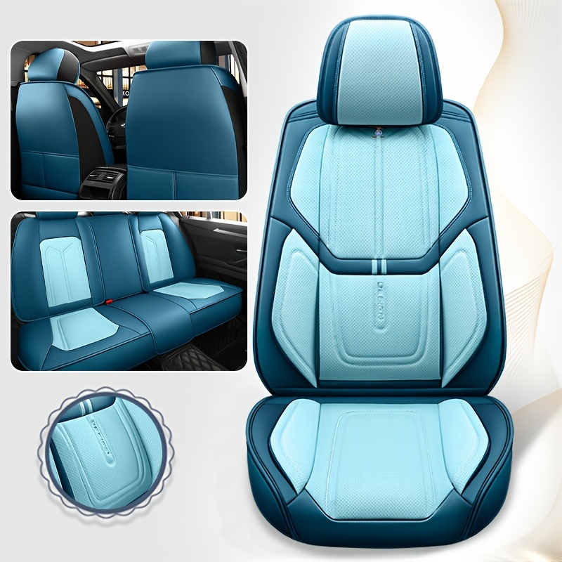 5-seat New Full Coverage Universal Car Seat Cover. All Faux Leather With  Lumbar Support Breathable Car Seat Cover High-end Comfortable Business -  Temu