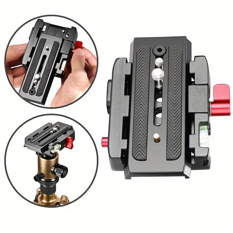 

Quick Release Base Plate Compatible With Plate Clamp With Leveler Slide-in Quick Release Baseplate With Clamp Base For 577/ 501/ 504/ 701 Hdv Camera Cage Tripod