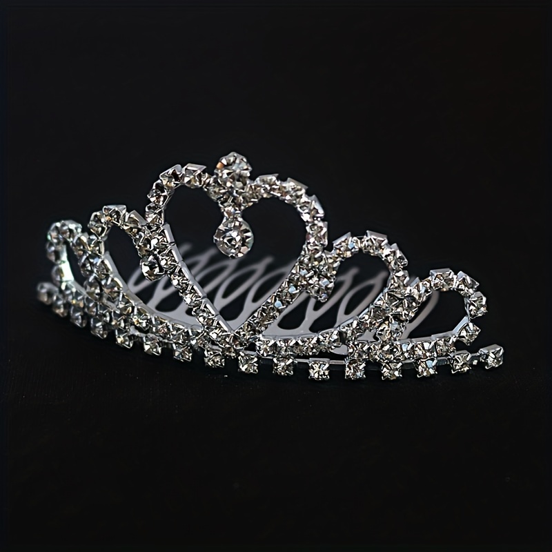 Crystal Rhinestone Crown Tiara Birthday Wedding Hair Accessories