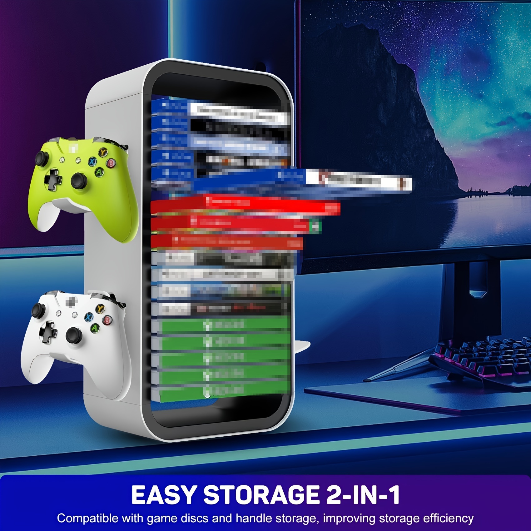 Storage Tower Ps4 Xbox Switch Ps5 Discs Storage Playstation - Temu