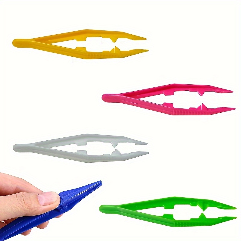 5 Colors Plastic Fuse Bead Tweezers Handmade Beading Tools - Temu