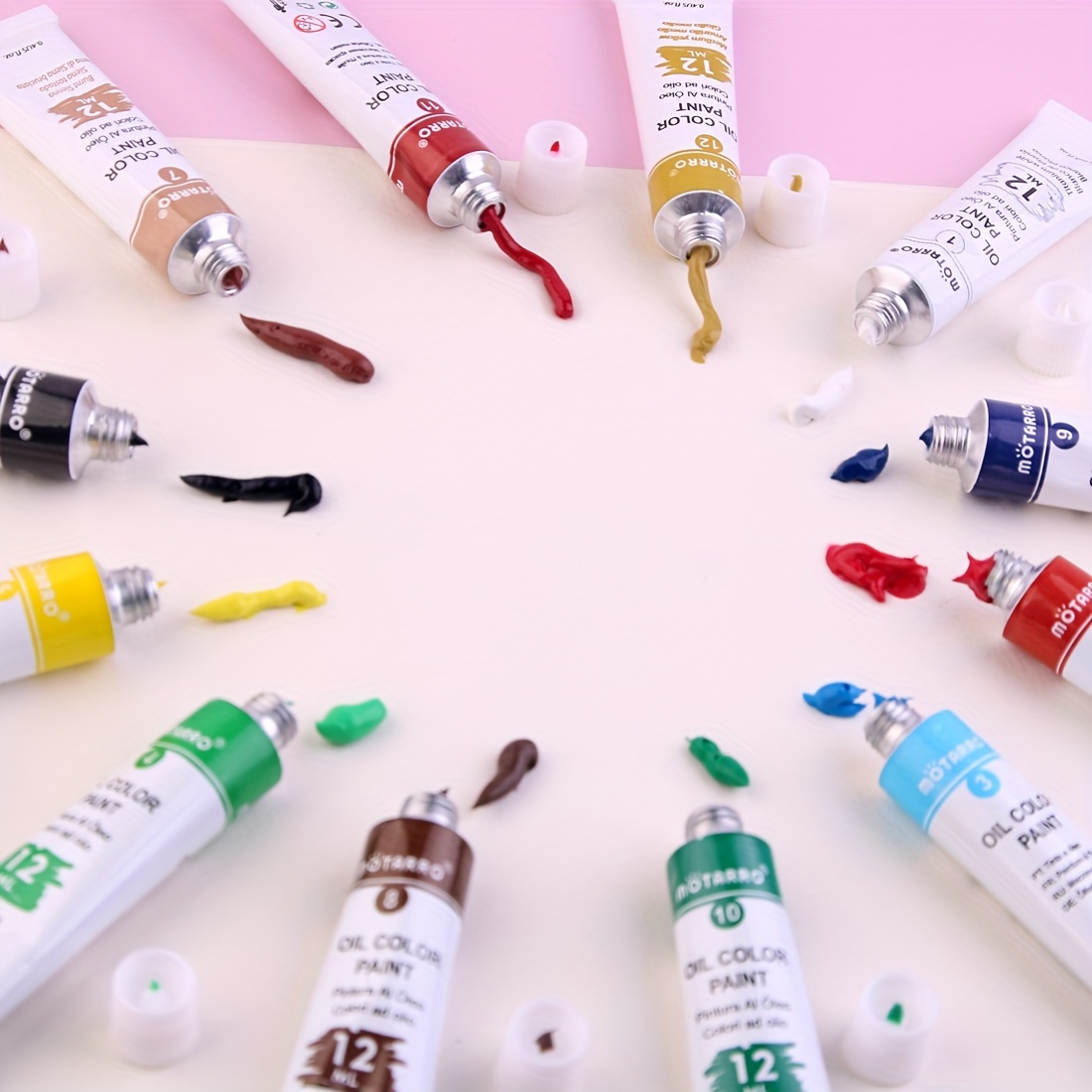 12 Color Oil Paint In Tubes Rich Vivid Colors Oil Color - Temu