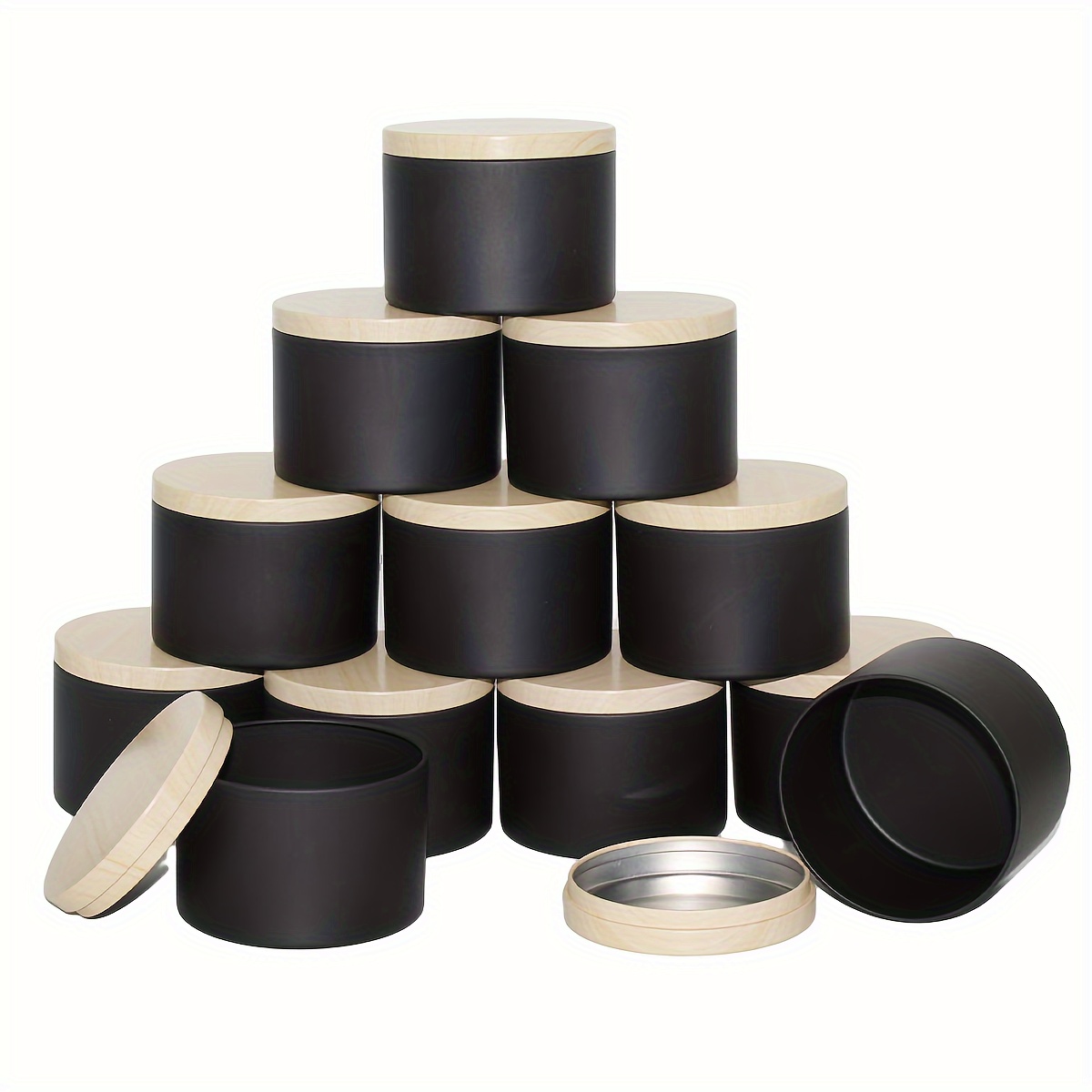 Candle Tin For Candle Making Black Candle - Temu