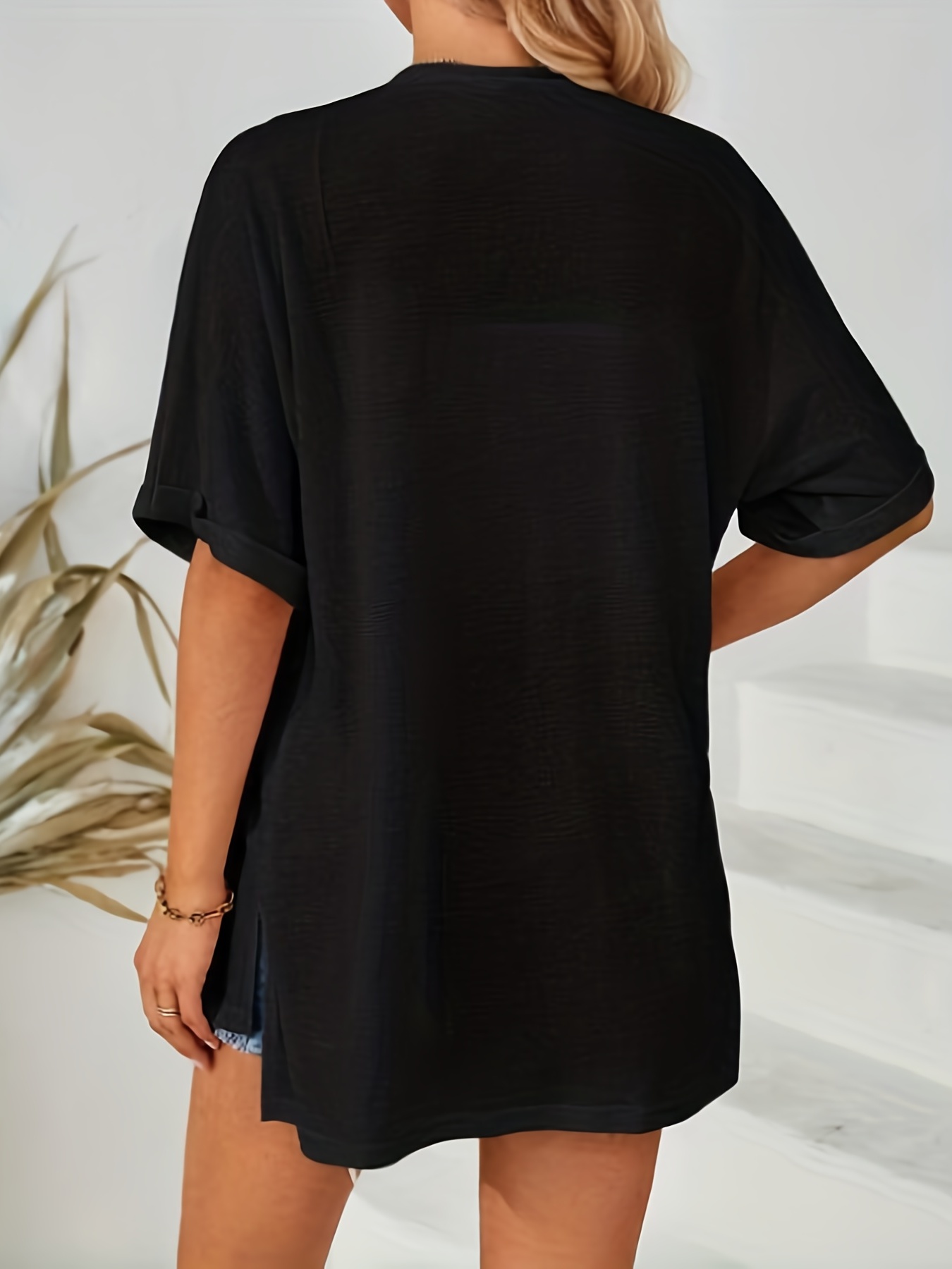 Short sleeve black on sale cardigan plus size