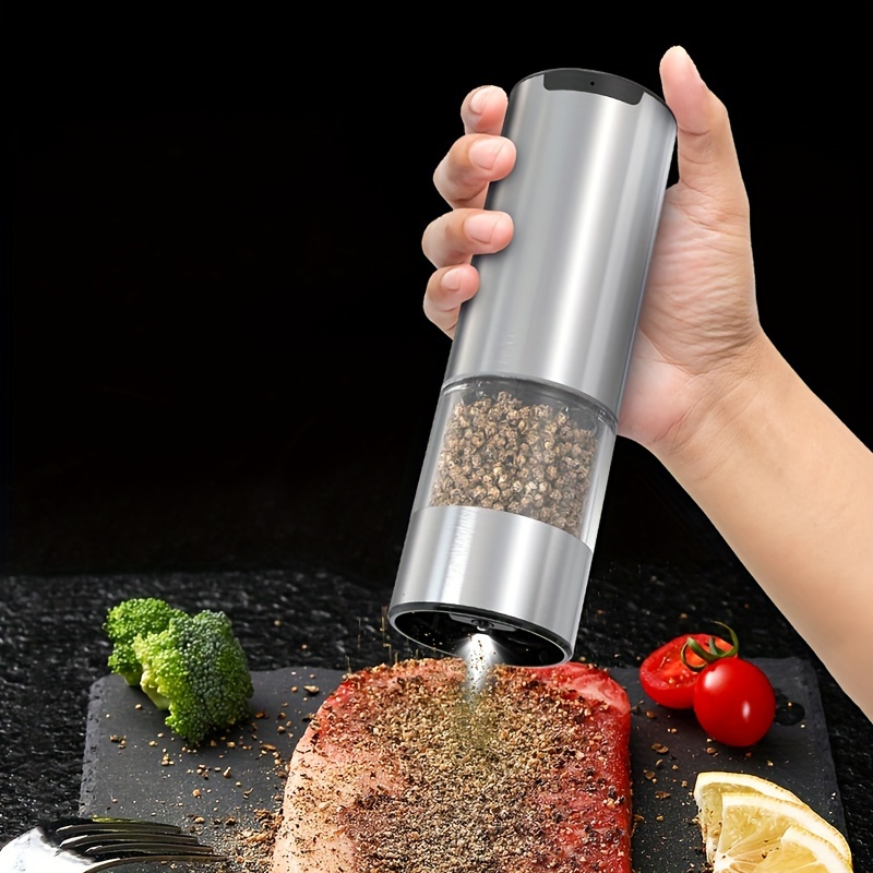 Electric Salt and Pepper Grinder USB Rechargeable Spice Mill Automatic Salt  and Pepper Shaker with Adjustable Coarseness - AliExpress