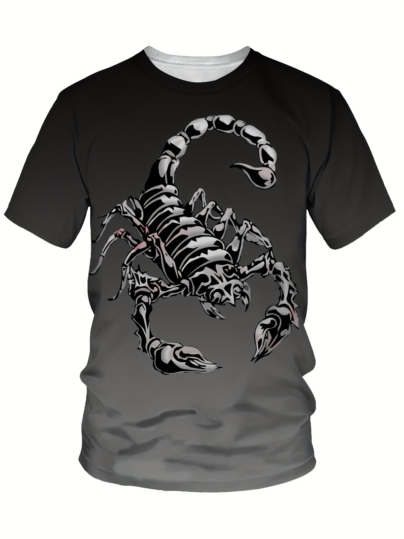 Men's 3D Scorpion Graphic T-shirt Active Stretch Novel Tee