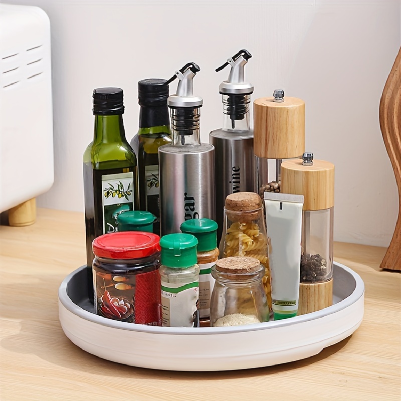 Kitchen Seasoning Storage Rack, Rotating Spice Organizer, Corner Oil Salt  Sauce Vinegar Round Multi-function Storage Box