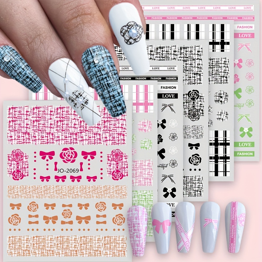 Upgrade Your Look With 24pcs Adhesive Wearable Nail Stickers, Cute Colorful  French Manicure Fake Nails, Square Shape, Including 1pc Nail File And 1pc  Nail Tape, Create Charming Charm