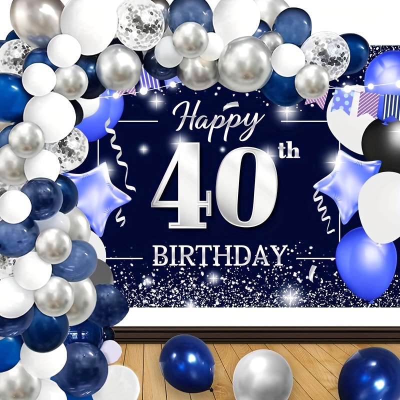 Decoración Cumpleaños 40 años  Decoraciones de 40 cumpleaños, Fiestas de  40º cumpleaños, Decoracion de cumpleaños