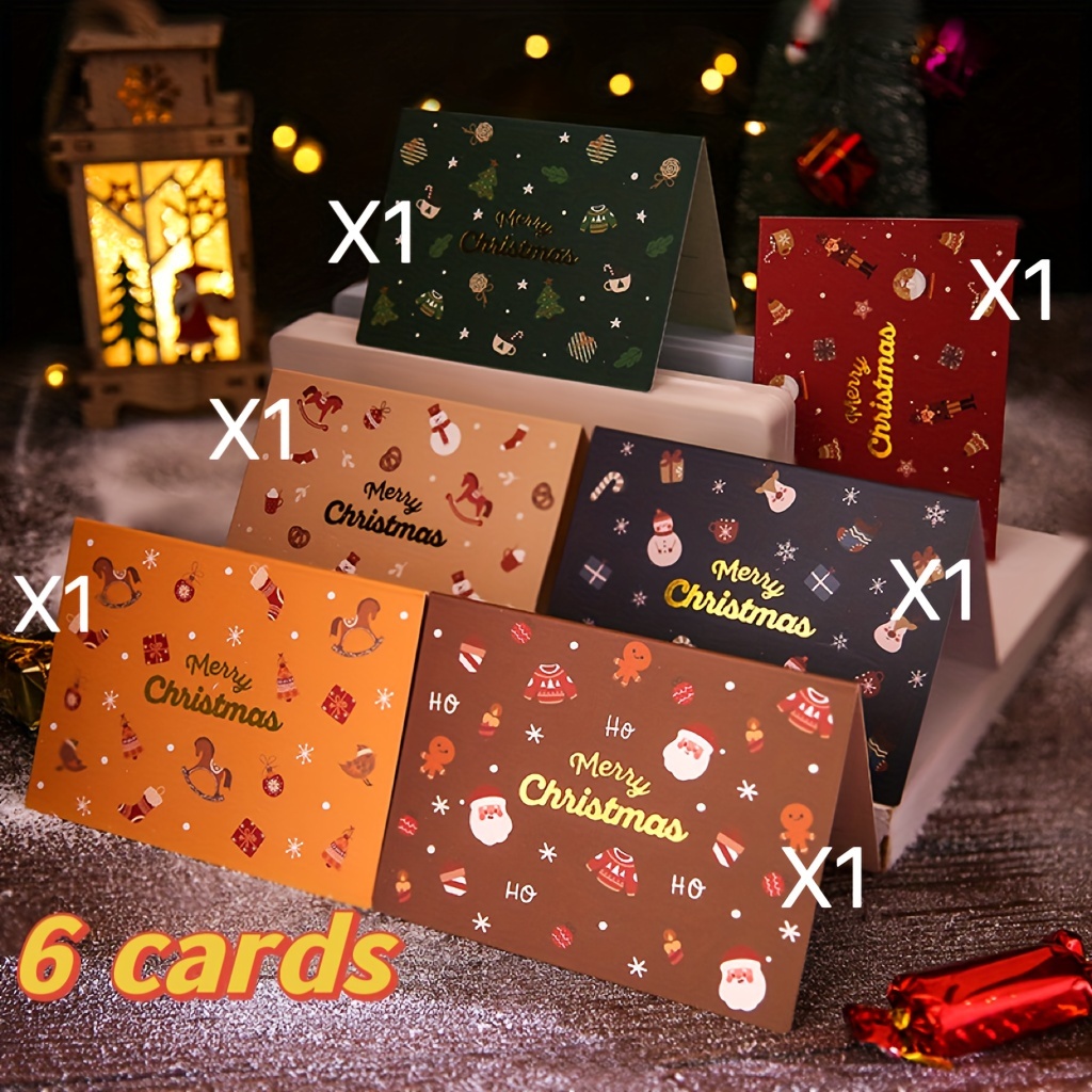 10-50Pcs Merry Christmas Gift Cards Greeting Card Christmas Tree