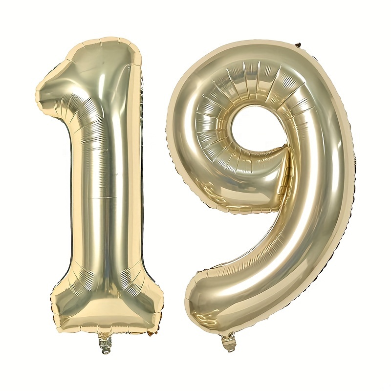 Globos dorados del número 10, globos de aluminio con el número 10, globos  gigantes digitales de Mylar de 40 pulgadas para decoraciones de fiestas