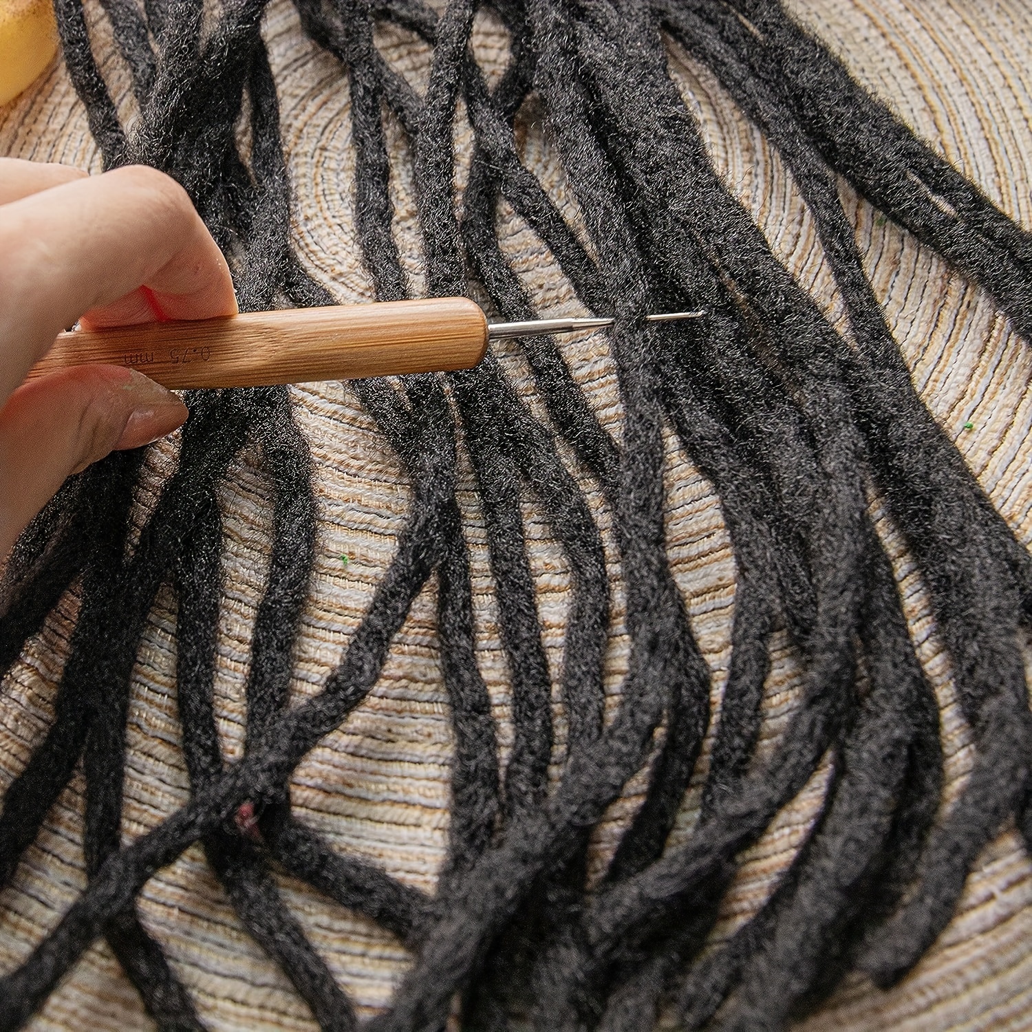 7pcs Dreadlock Crochet Needle for Hair, Locs Crochet Needle Steel Crochet Hook Lock for Braid Craft