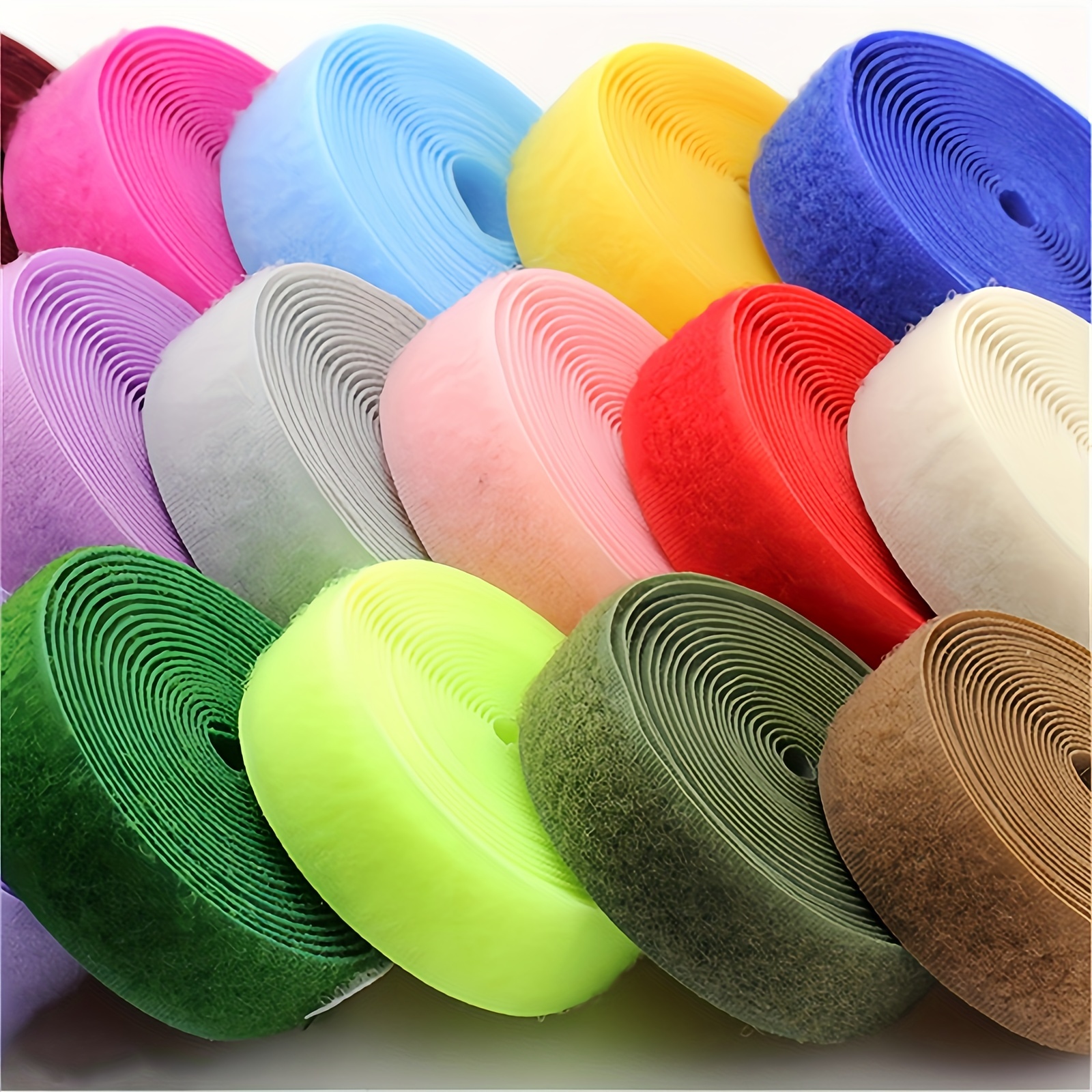 

1 Pair 3yard Hook And Loop Fastener Sew On Snap Nylon Cable Ties Wire Strap Cord No Glue Adhesive Sewing-on Strips Organizer Straps Office Use Wires Diy Decorative Accessories Sewing Accessories