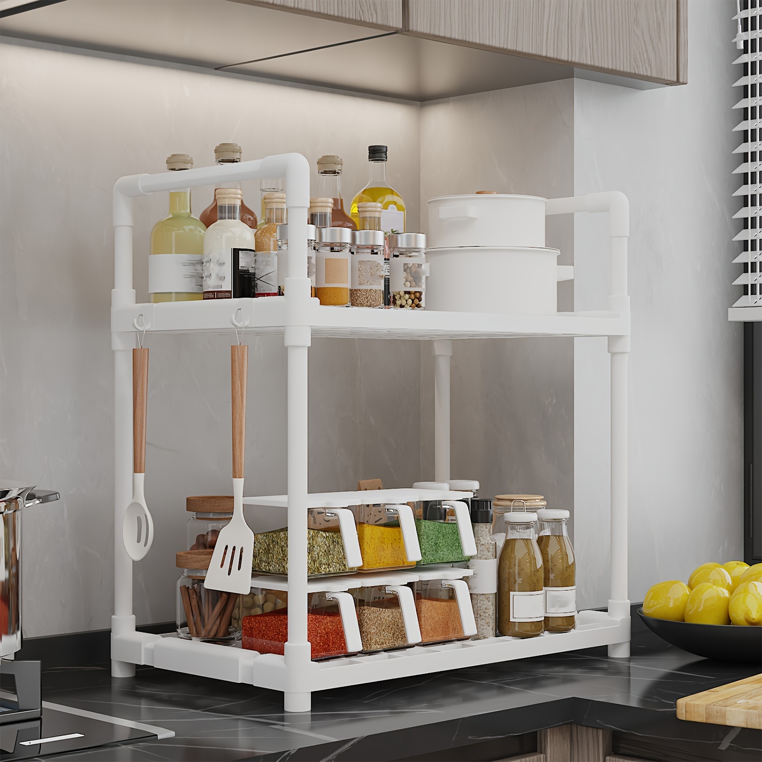 Kitchen Shelf Countertop Multifunctional Multi-Layer Large Capacity