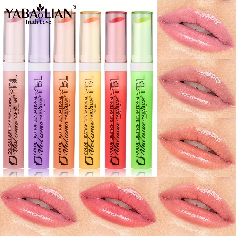  Bálsamo labial instantáneamente regordete de labios, lápiz  labial hidratante más completo, aumenta el brillo de labios, reduce las  líneas finas, lápiz labial hidratante multicolor, lápiz labial  voluminizador de larga duración (color